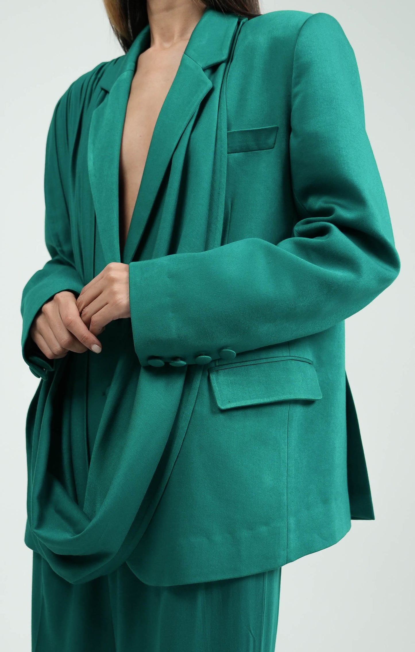 Veste blazer oversize avec châle