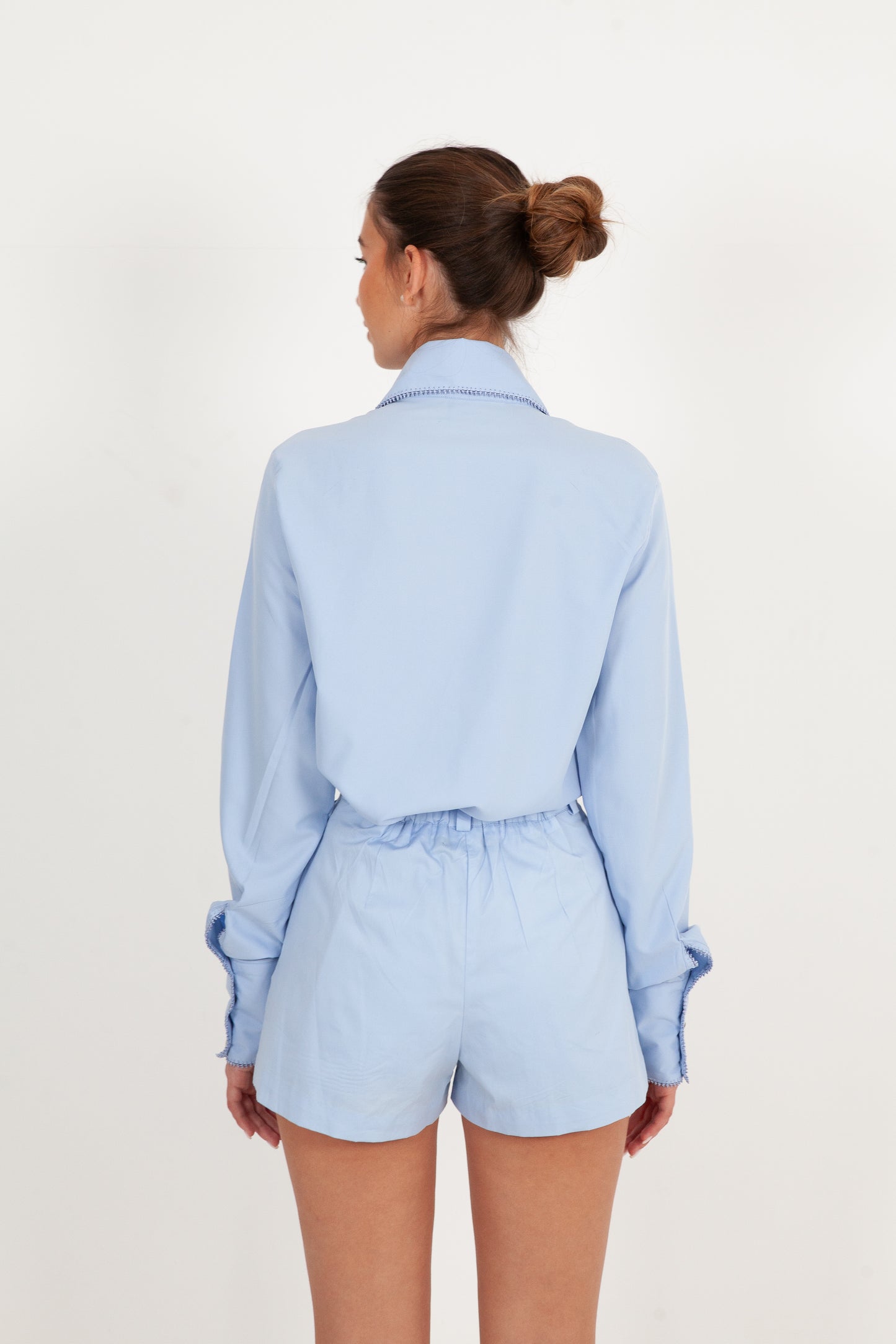 Short en popeline de coton