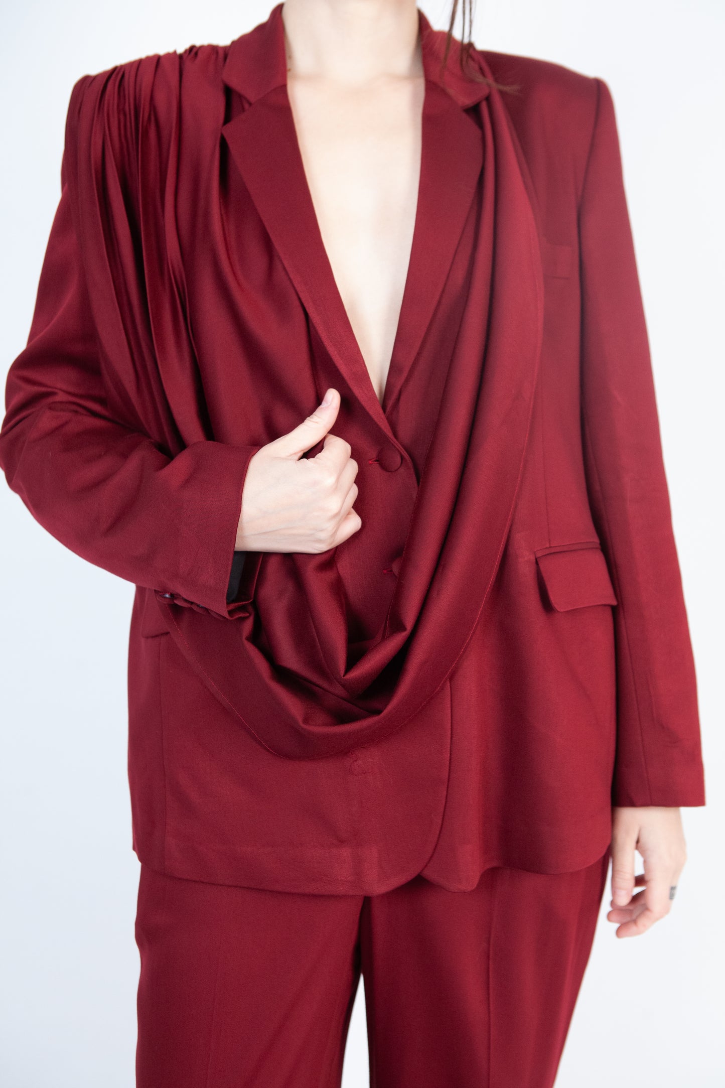 Veste blazer oversize avec châle