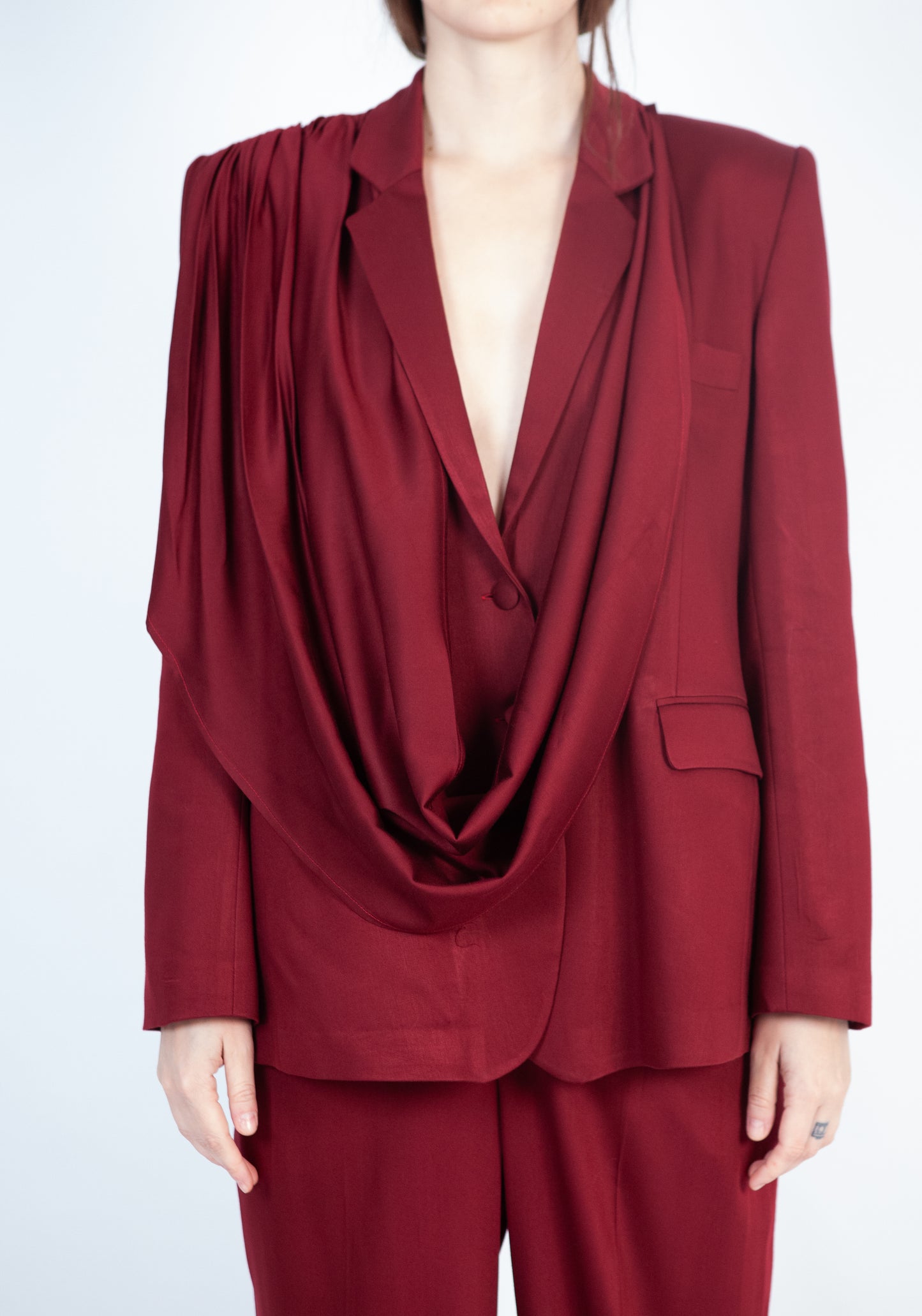 Veste blazer oversize avec châle