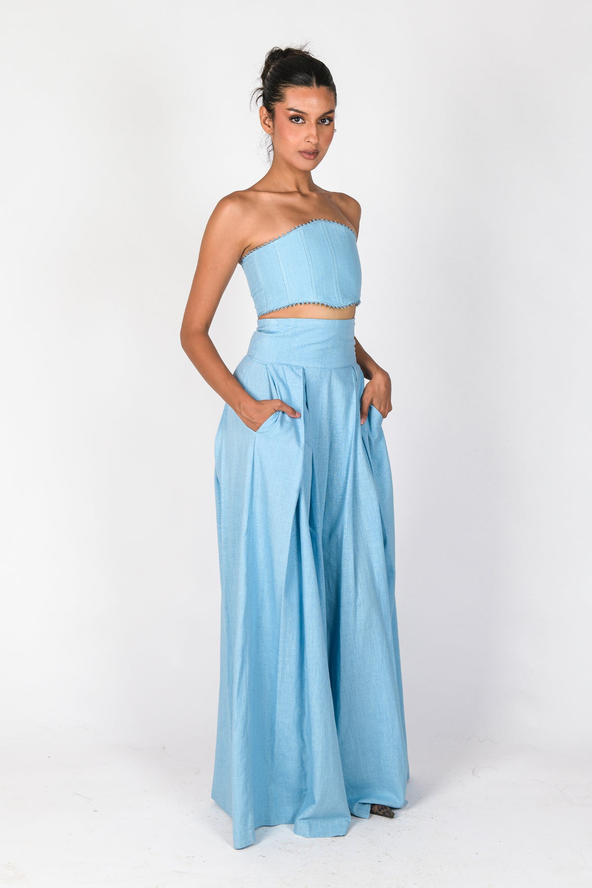 PANTALON PALAZZO + CORSÉE