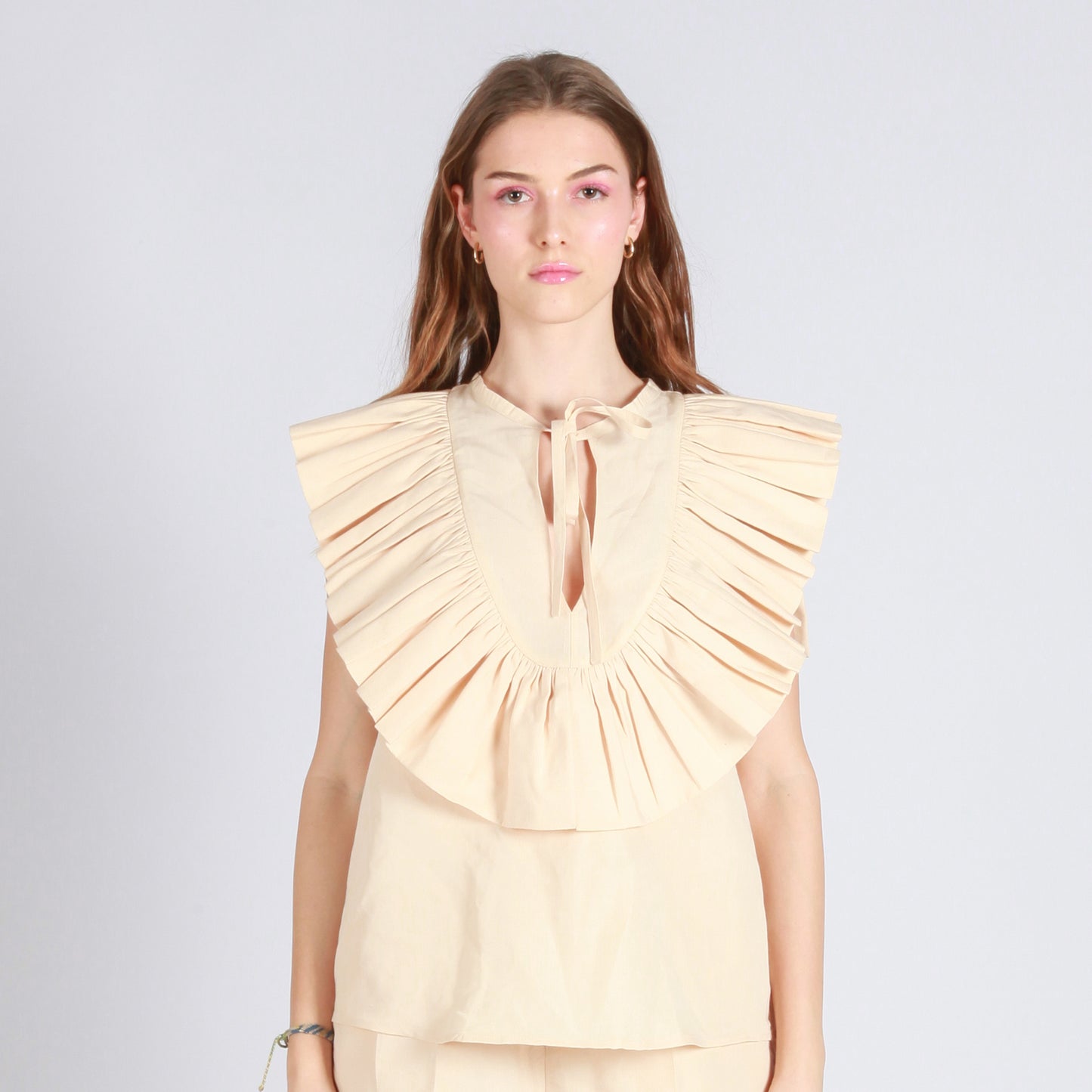 Pleated Blouse - Canvas